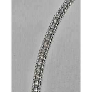 Lagos Caviar Spark Diamond Pavé Link Bracelet 7in